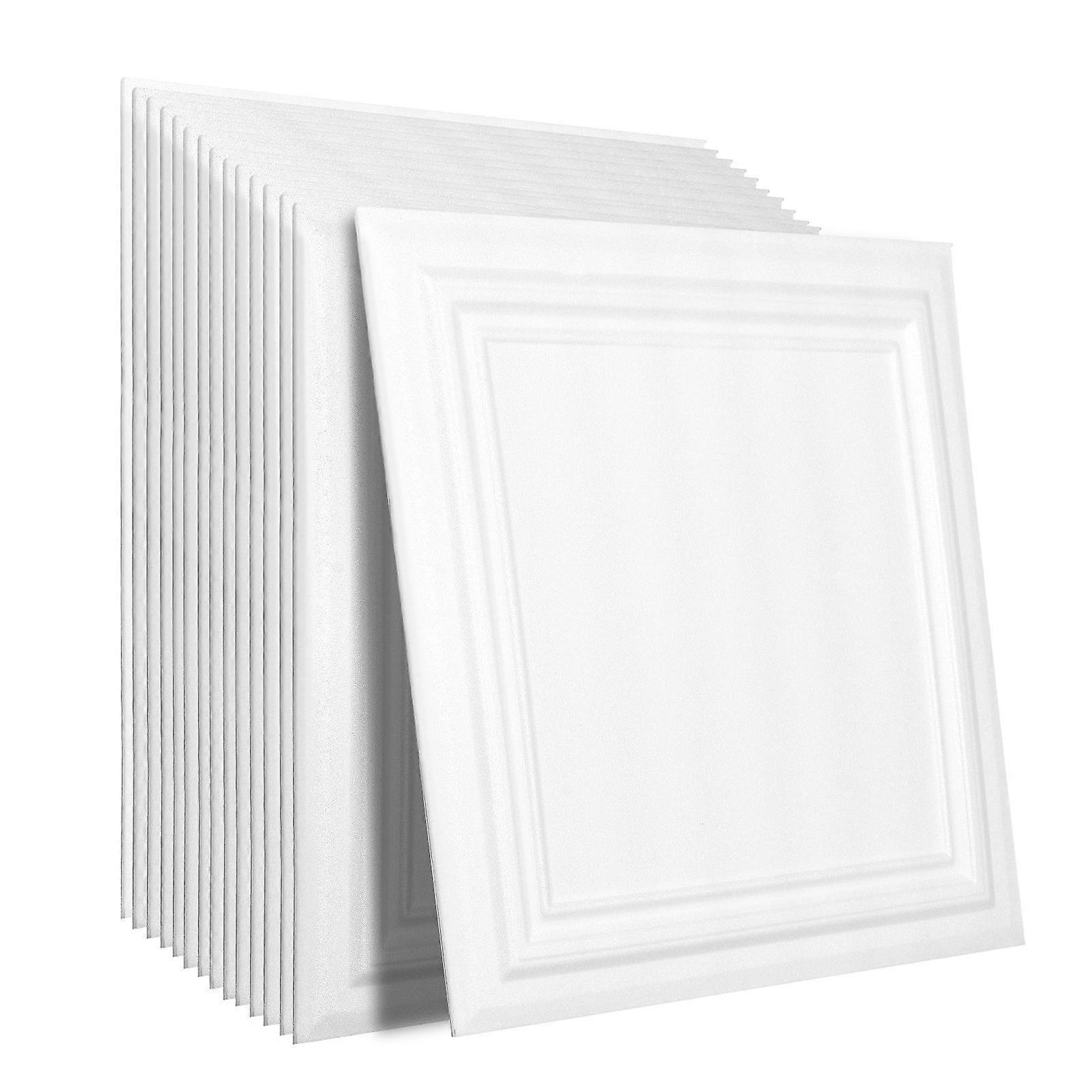 Ceiling Tiles, 96-Pack 20 x 20 in, Drop Ceiling Tiles Premium Polystyrene Sheet, Basement Ceiling Covering for Home/Office Decoration
