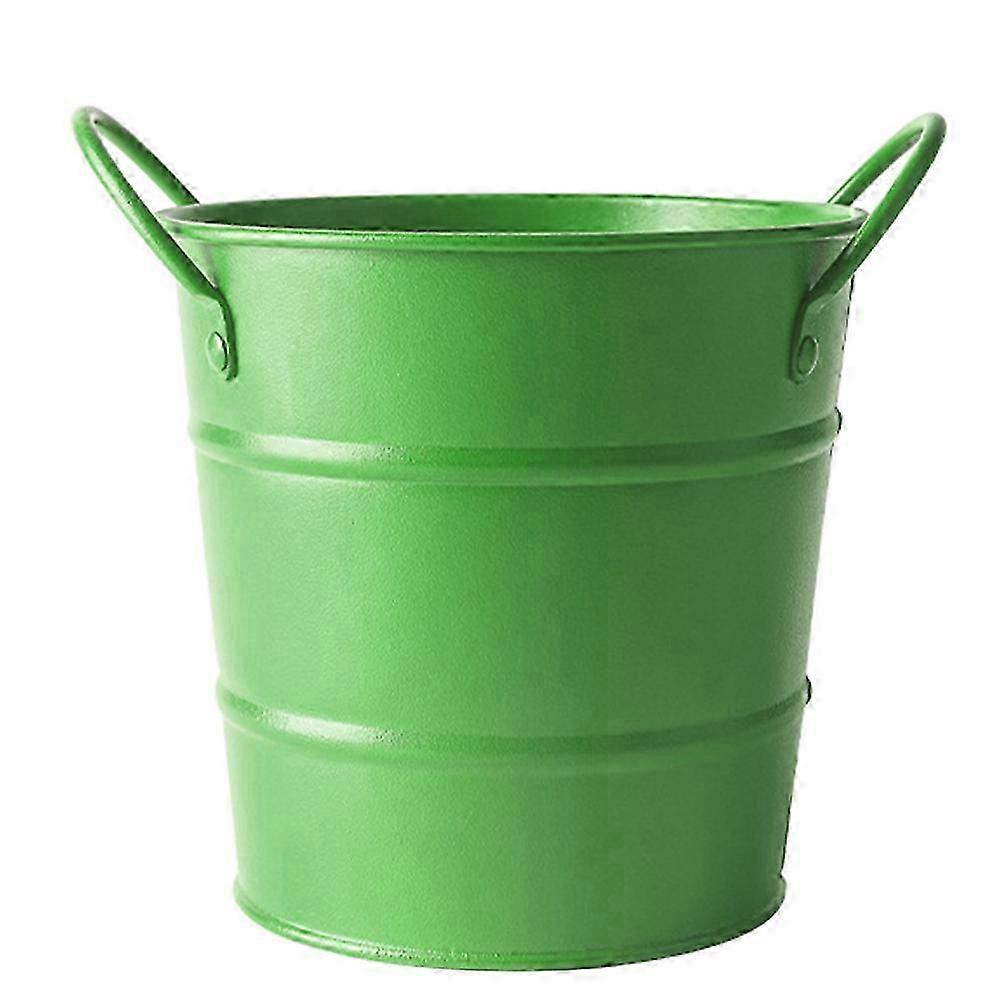 Mini seau à frites à double poignée en acier inoxydable pour la glace