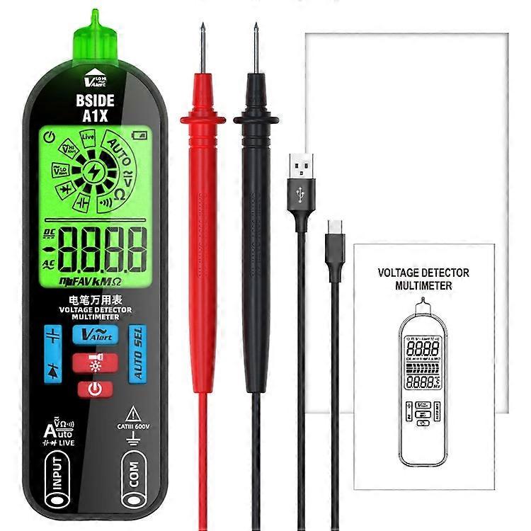 BSIDE A1X Handheld Digital Multimeter Electric Test Pen Professional Voltage Resistance Diode Tester
