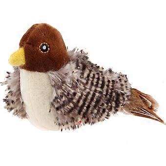 Interactive Cat Feather Toys Melody Chaser Chirpy Bird Cat Toys for Cats, Plush Cat Toys for Indoor Cats Adult Funny Squeak Kitten Toys for Boredom