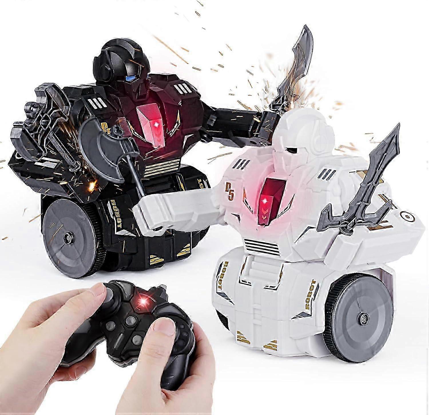 Rotating Fight Robot Toys,Remote Control Battle Bots 4 Weapons Available For Replacement For Kids