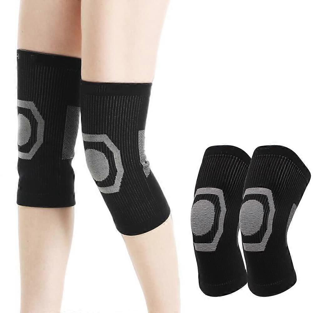 Knee Compression Sleeve 2 Pcs, Support Pad Brace, For Warmer Weightlifting, Arthritis Joint Pain Relief