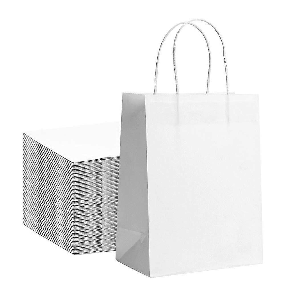 25pcs White Paper Bags with Handles, 23817