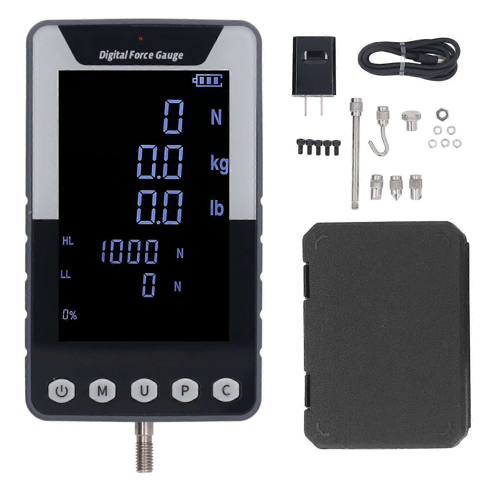 Digital Push Pull Force Gauge 1000N 100Kg 220lb N·m Lb Digital Dynamometer Force Meter
