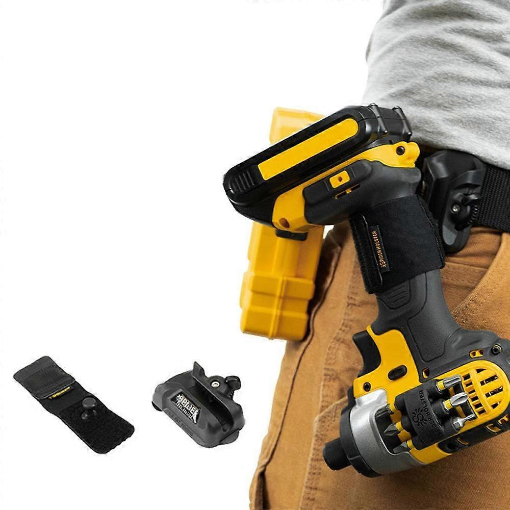 2 Pcs Tool Belt - Portable Drill Holder - Tool Pouch for Electricians, Carpenters, Builders, ABS and Nylon, Waist Belt Bag Tool Pouch Holder