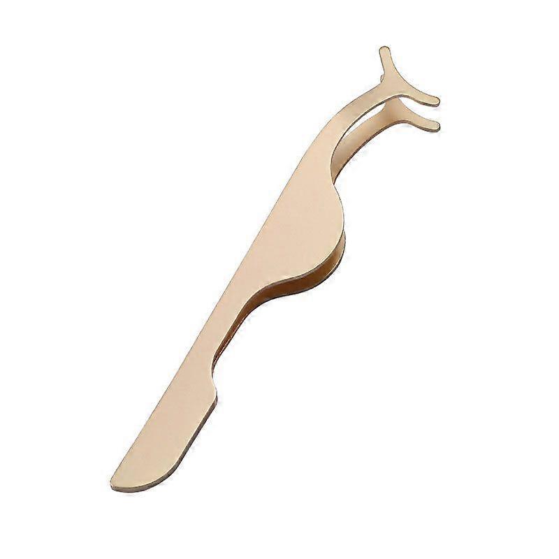 Eyelashes Clip, Stainless Steel False Eyelashes Applicator Tool Curved Tip Eyelash Extension Tweezers, 3pcs D-