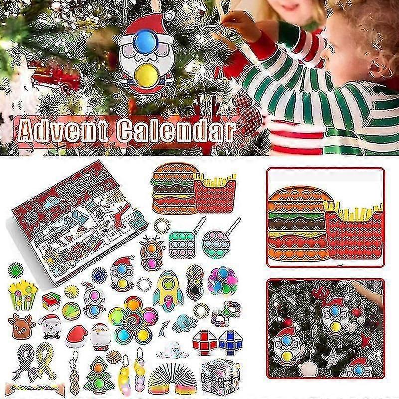 Fidget Advent Calendar Christmas Countdown Calendar 24 Days Sensory Fidget Toys Set Gift Boxes