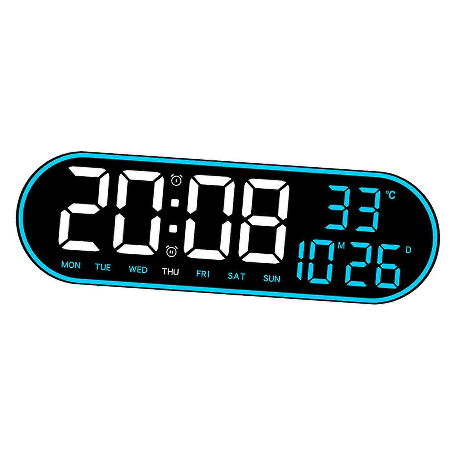 LED Wall Clock Table Clock Temperature Multifunctional Adjustable Silent Wall