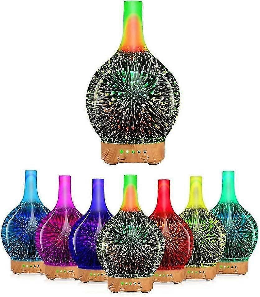 90ML Aromatherapy Essential Oil Diffuser, Christmas Tree Shape Aromatherapy Humidifier (Firework)