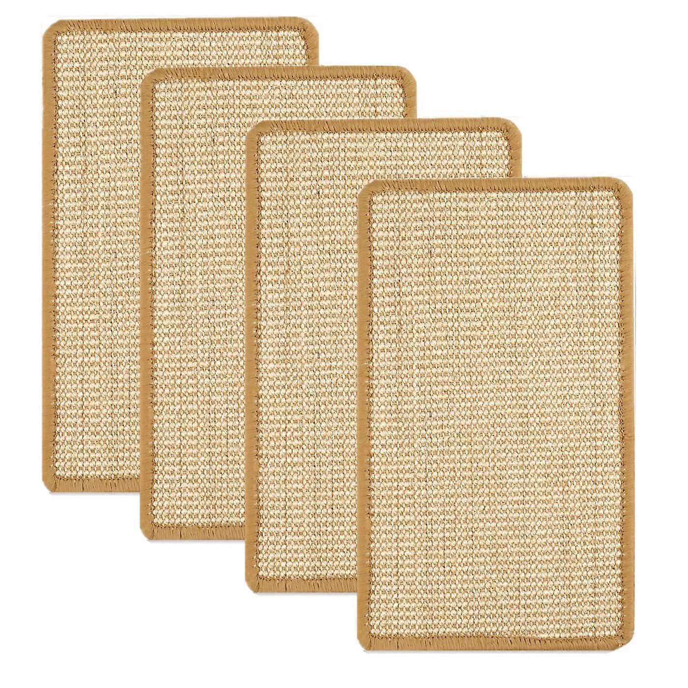 4Pack 11.8' x 23.6' Sisal Cat Scratching Mat Pad with Loop Hook Tapes for Wall, Couch, Window Perch, Cat Wall Furniture