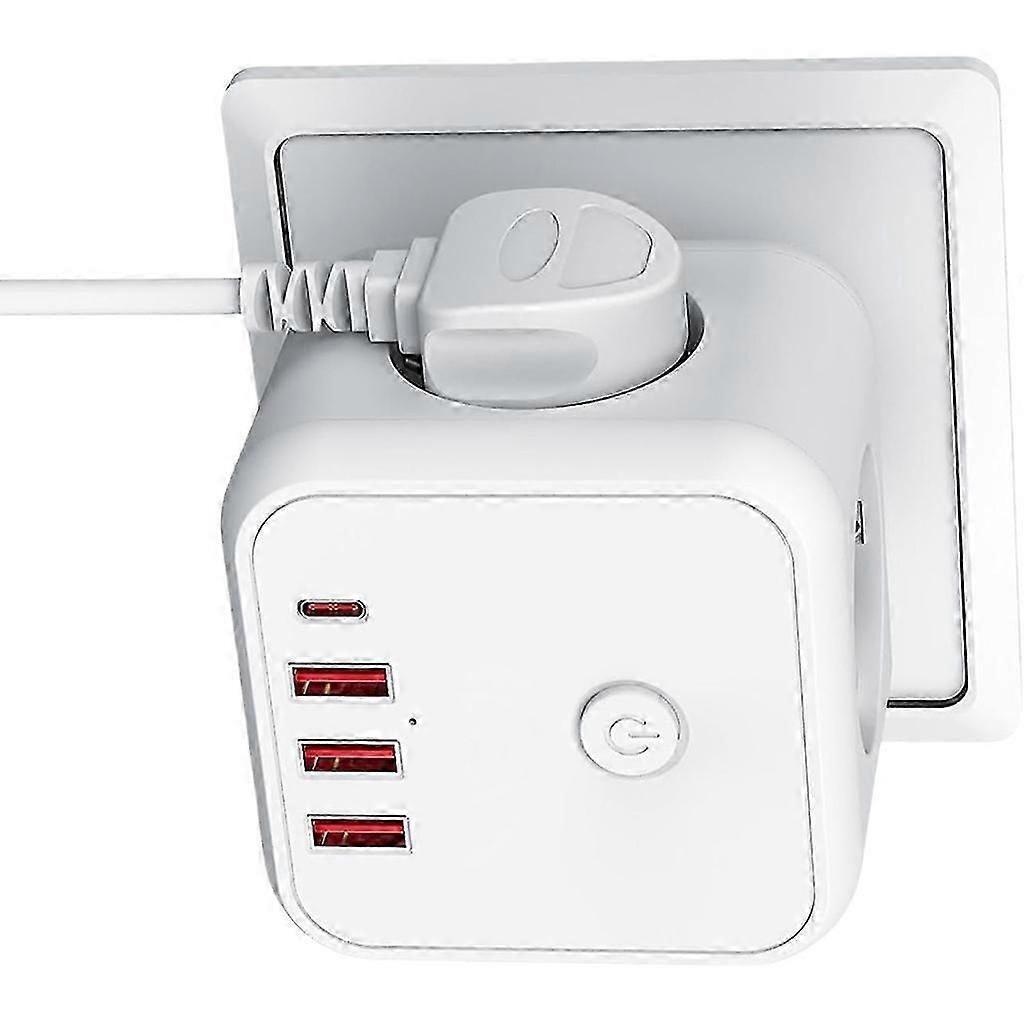 Cube Electrical Outlet Wall Plugs with Advanced Protections System for Office