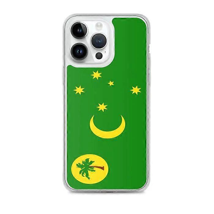 iPhone Case - Cocos Islands Flag - iPhone 14 Pro Max - Flexible - Multicolor - Transparent TPU