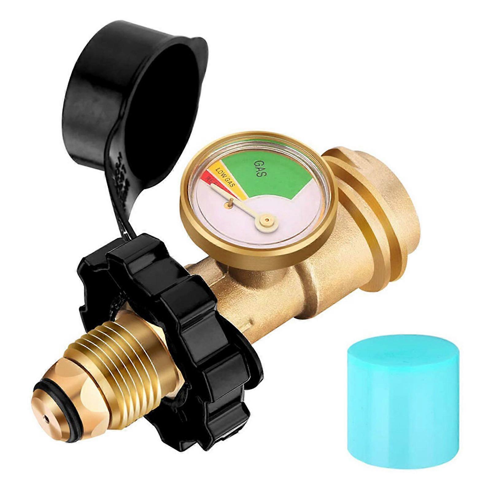 Propane Tanks Adapter Converts POL Tanks Service Valves to QCC1/Type 1 with Gauge Level Indicator Propane Tanks Gauge