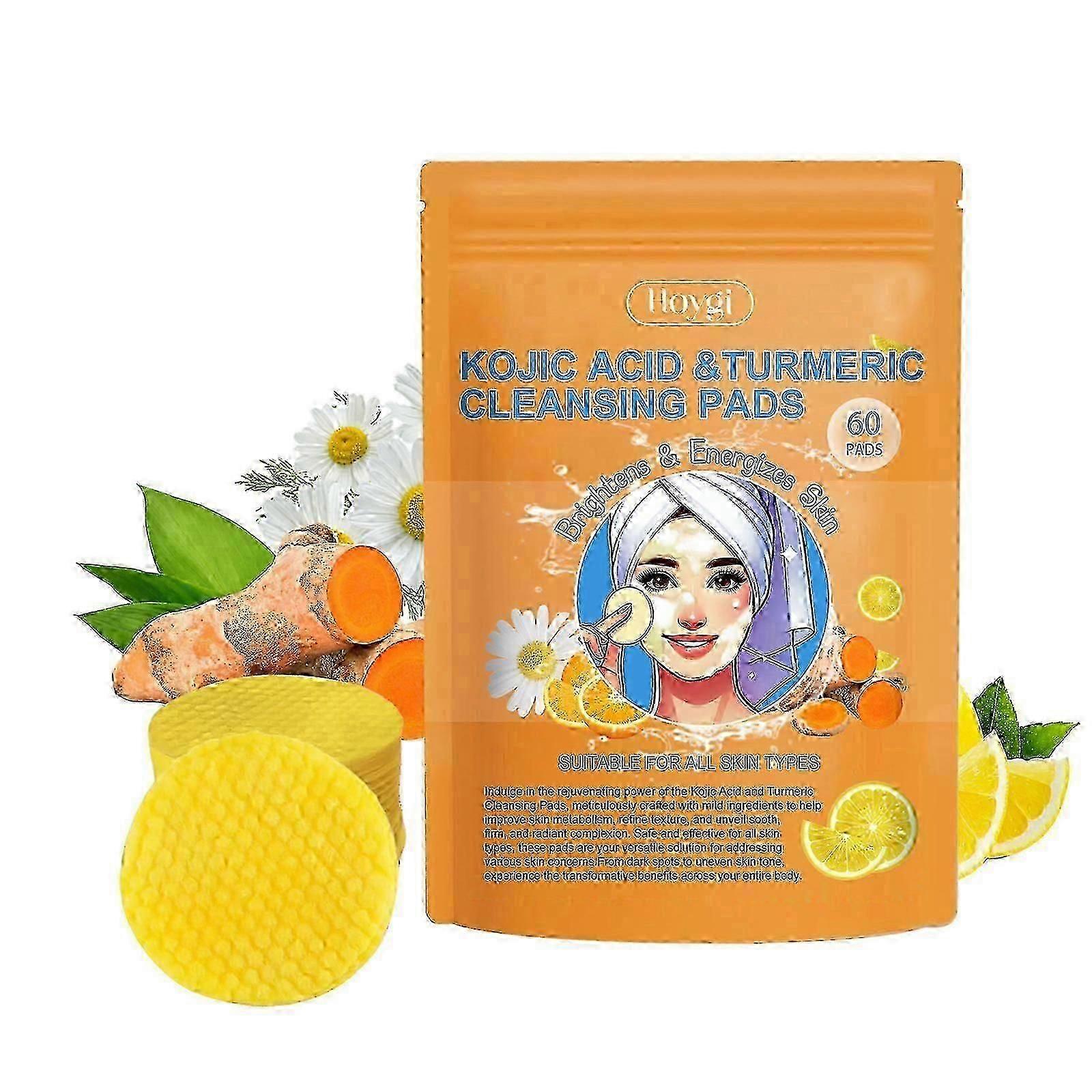 Turmeric Acid Cleansing Pad Gentle Exfoliating Deep Clean Non-Tight Improving Skin Cleansing Pad