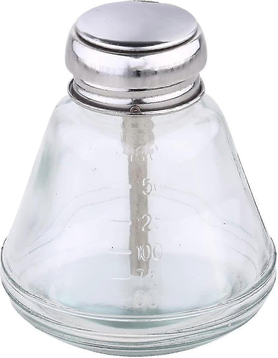 180Ml Empty Glass Pump Bottle Push Down Liquid Design
