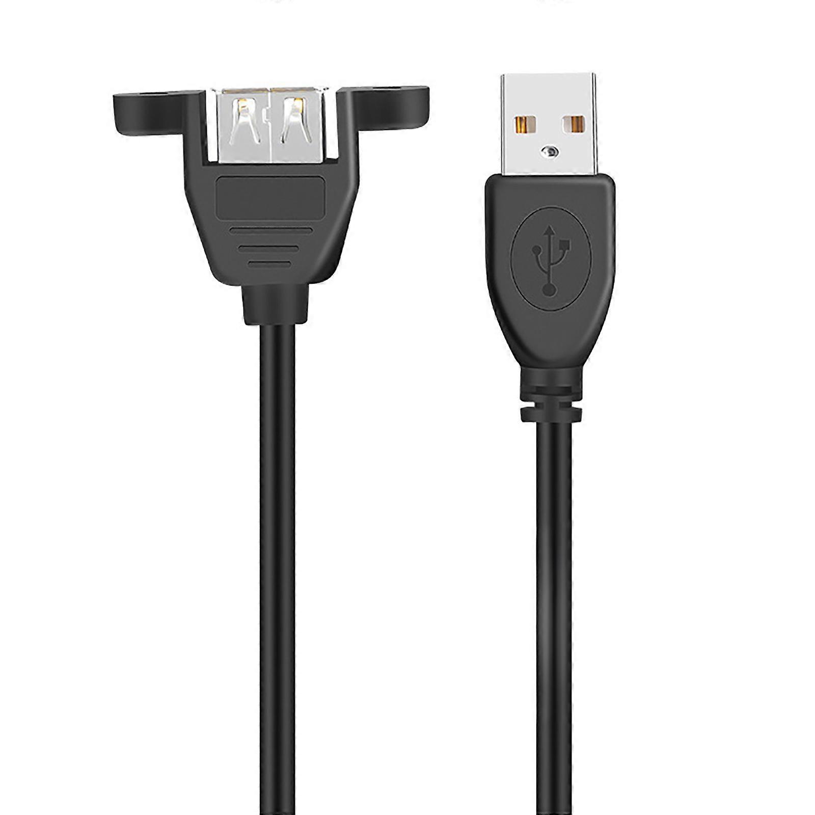 Fast Speed USB 2.0 Data Transfer Cable with Mounting Ear, Multiple Length 100 to 300cm for PC, Printer, Mouse, Keyboards