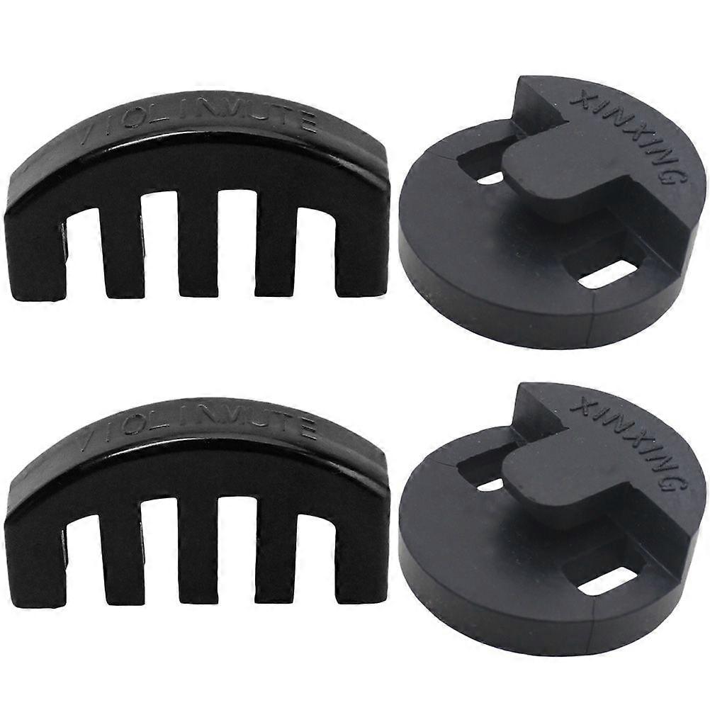 4 قطع الكمان كتم المطاط الكمان كتم كاتم الصوت الكمان أدوات الممارسة الملحقات