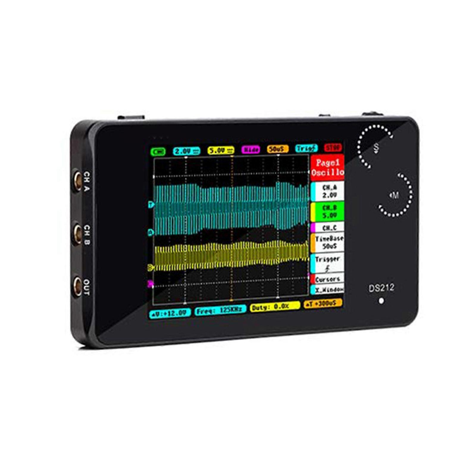 Oscilloscope 2 Channels 10Msa/s Sampling Rate TFT Color Screen Signal Generator 1MHz Bandwidth Built In Battery Portable