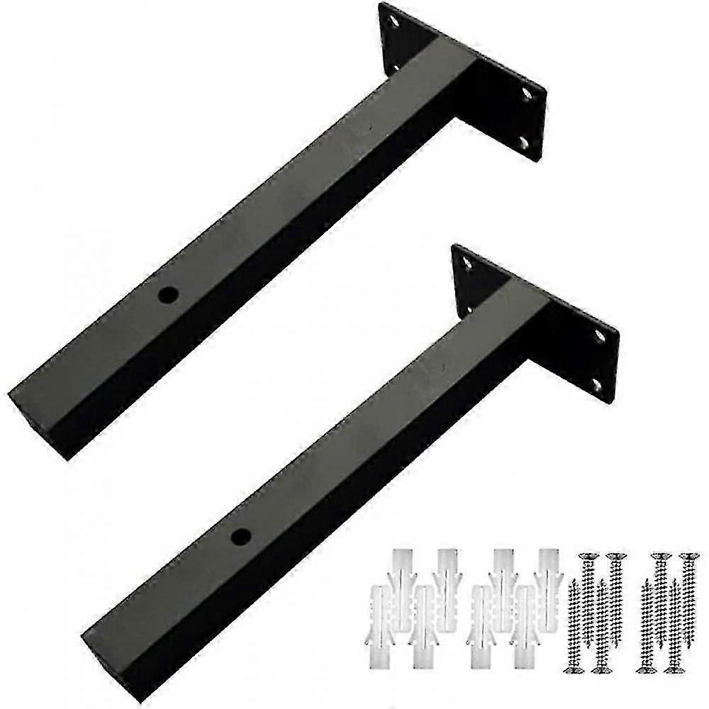 Shelf Bracket Shelf Bracket, 25cm Shelf Bracket Heavy Duty Bracket Shelf Bracket Wall Shelf Black Floating Shelf Bracket Heavy Duty Industrial RKG
