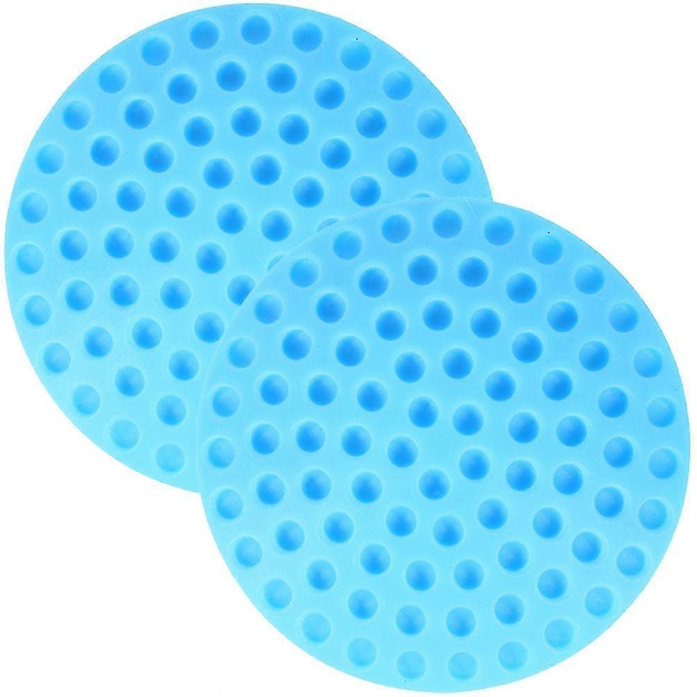 2pcs Self-adhesive Door Handle Bumper Wall Protector Door Guard Stopper Wall Shield Blue