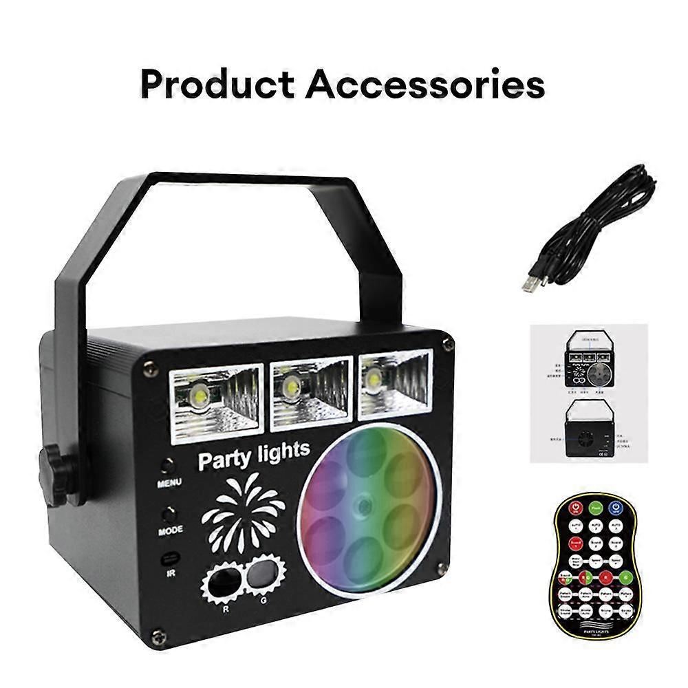 RGB Disco Stage Light USB Colorful DJ Nightclub Projection Lamp Sound Activated Flash Disco Ball Light for Party Karaoke Holiday