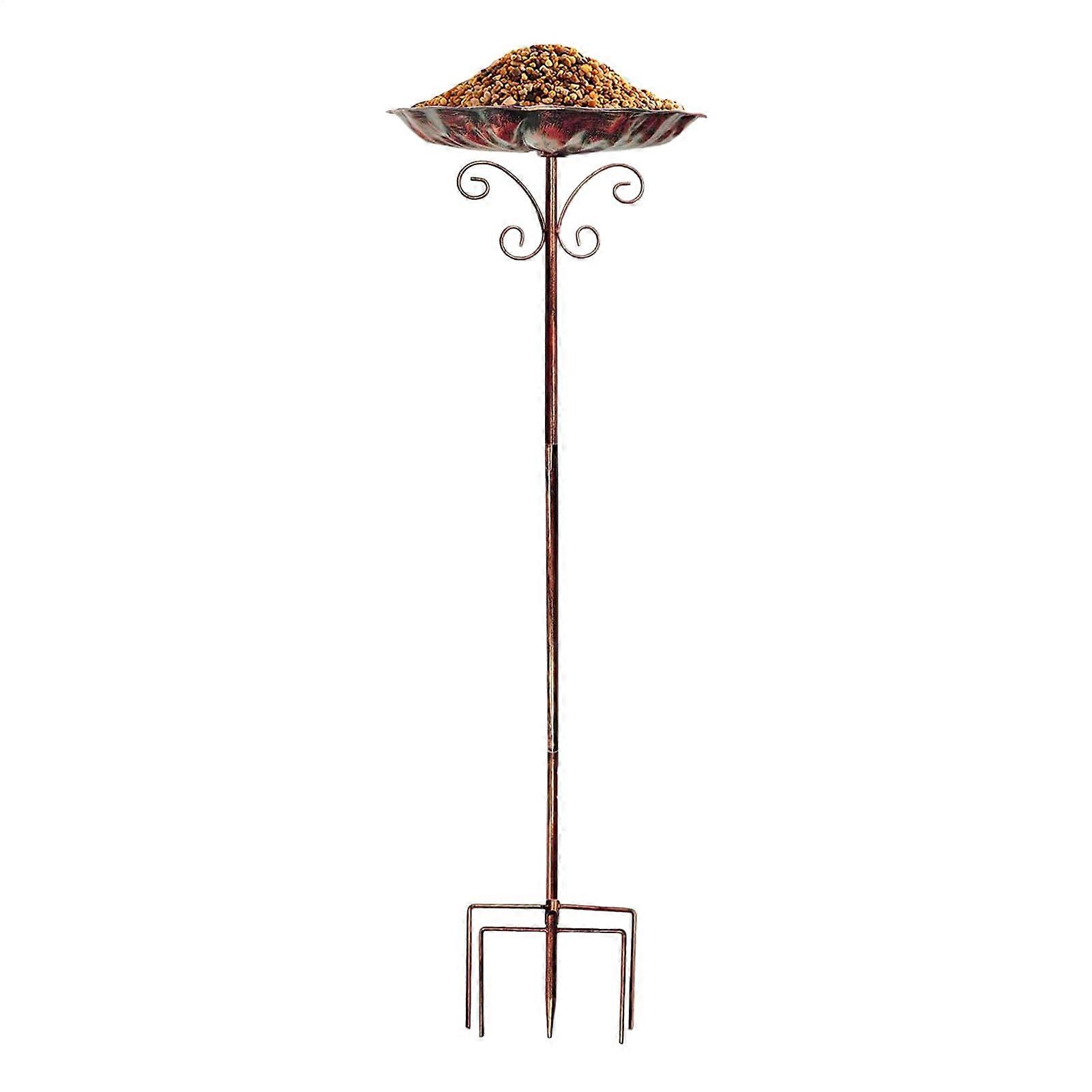 Vintage metal bird bath, frostproof, height adjustable for balcony, garden