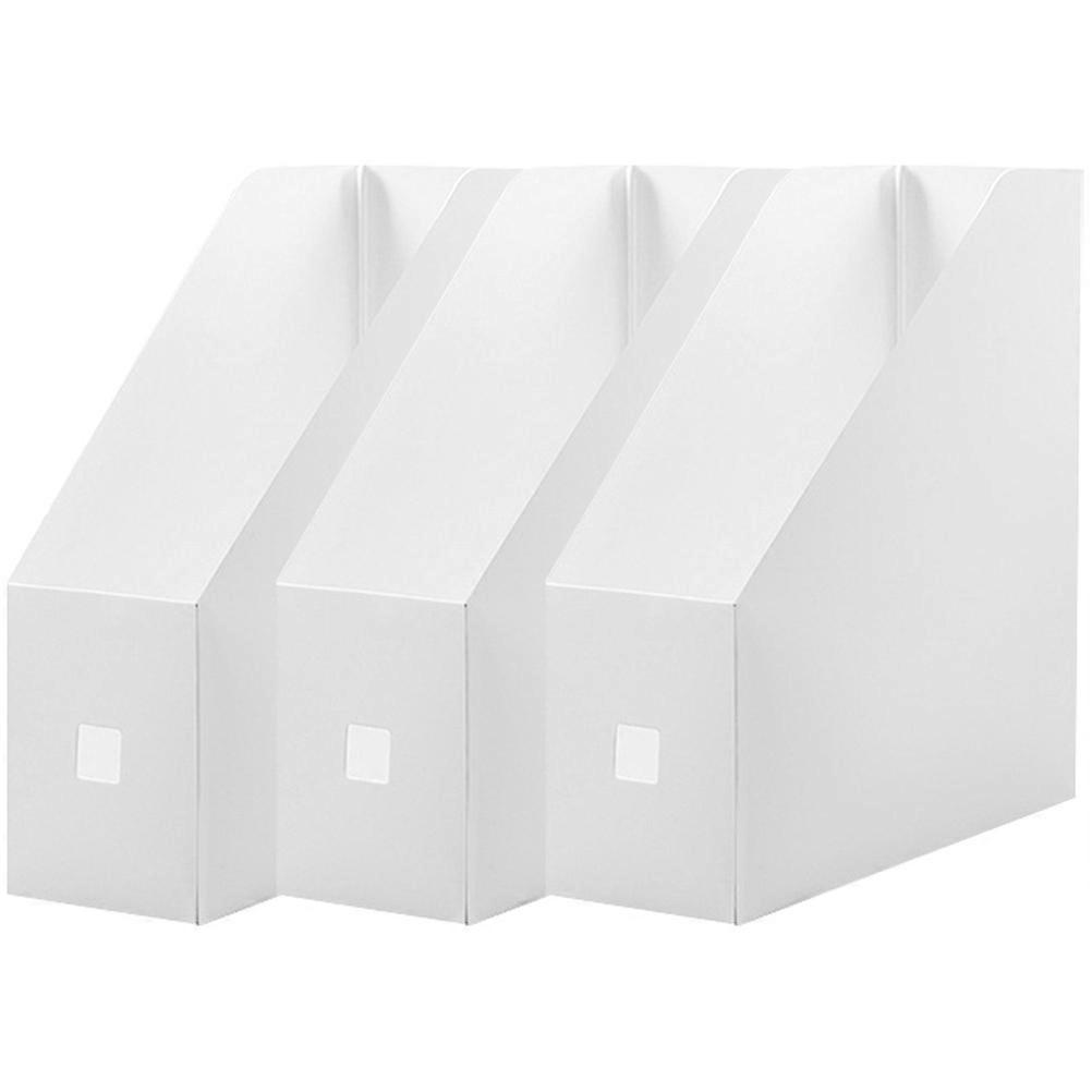 3pcs Desktop Magazine Holder Document Organizer Rack Stylish Frosted Finish Efficient Paper Book Storage For Office
