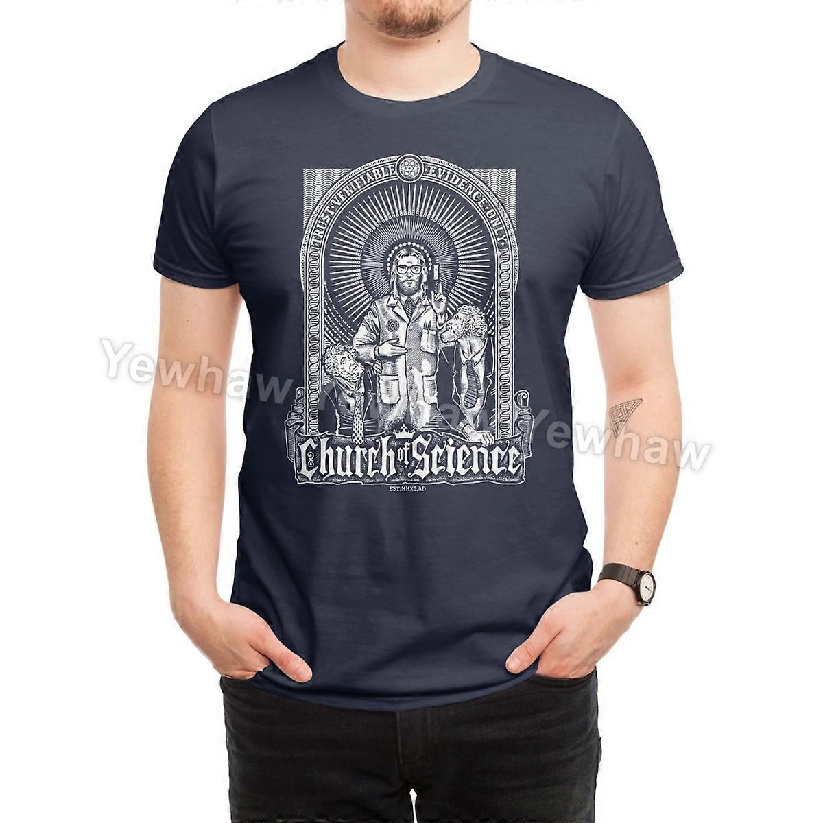Church of Science T-Shirt scientist halo lab coat vintage style monochromatic