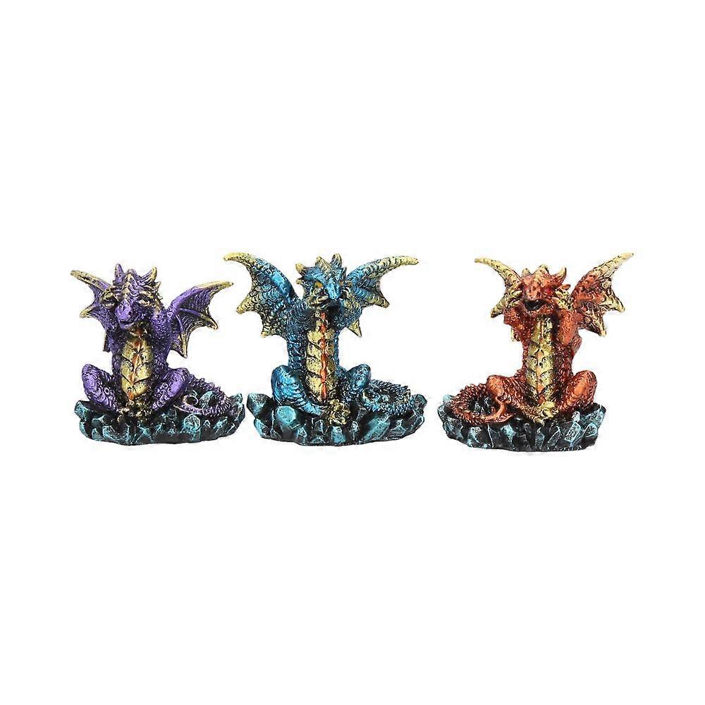 Three Wise Dragon Figurines