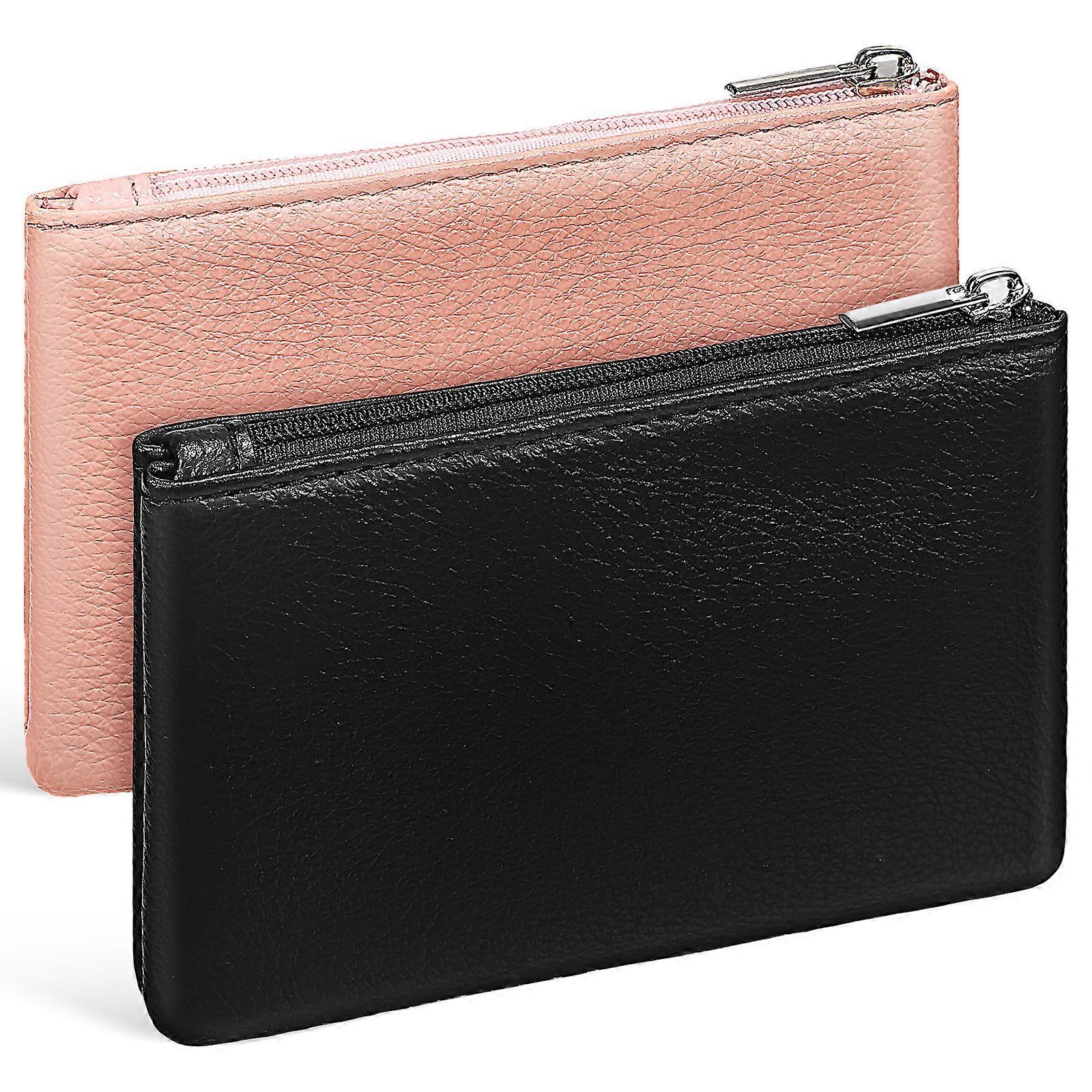 Portable Small PU Coin Purse with Zipper Closure, Compact Lightweight Wallet for Women, Stylish Grain Texture Makeup Pouch for Everyday Use