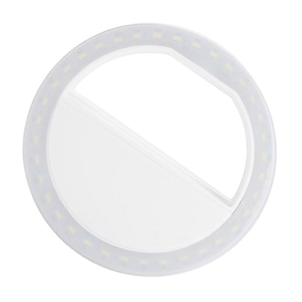 Mini Led Ring For Phone Close-Up Photography White 8.50X8.50X3.20CM 3 Mode Lighting 1Pcs