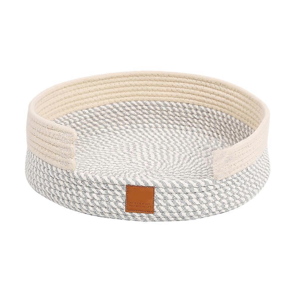 Pet Bedding Creative Cotton Thread Knitting Cat Claw Mattress Indoor Use Grey 38x38x12cm 1Pack