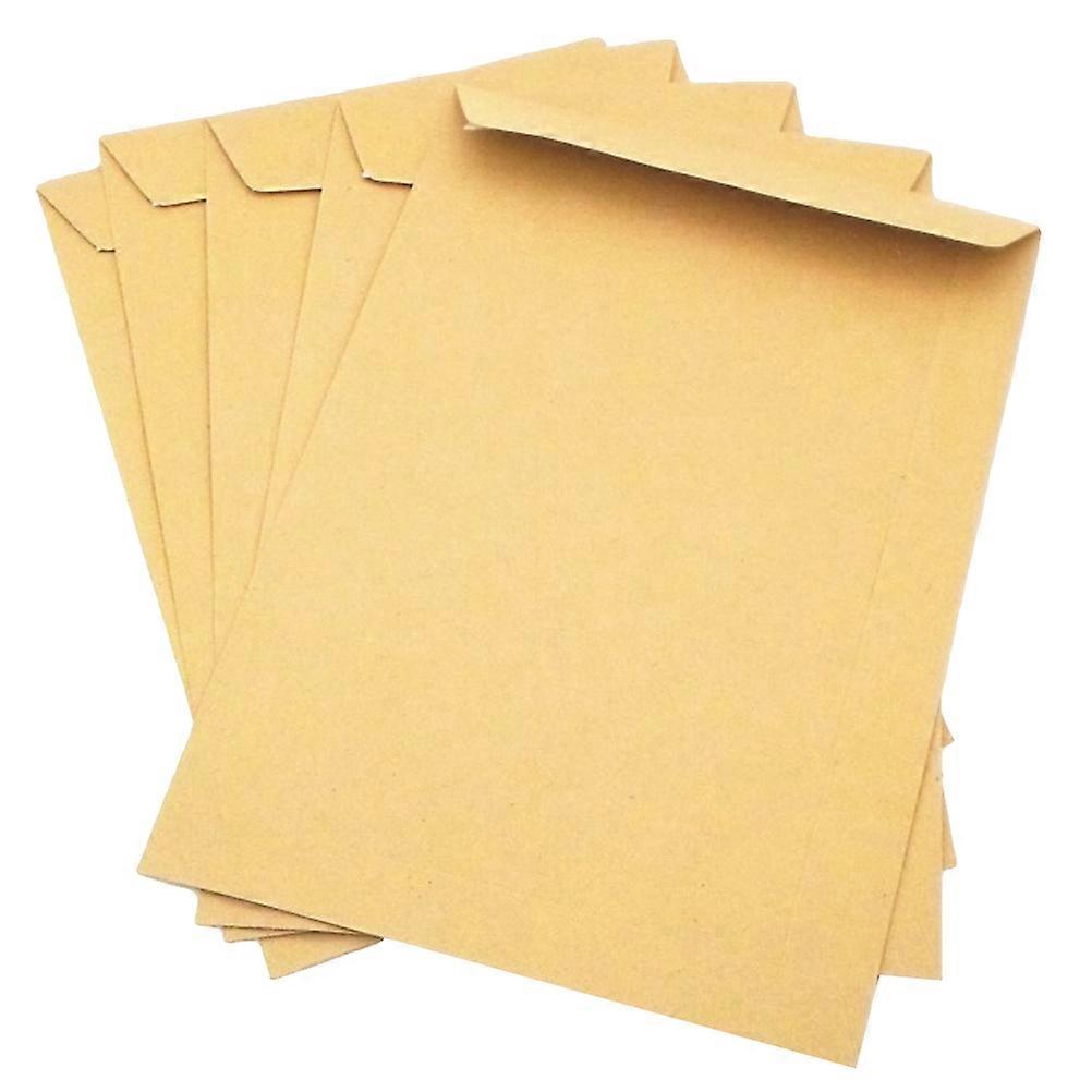 Classic Plain Kraft Paper Envelope Light Brown 229x162mm 100Pcs Business Card Holder Office School Business Use