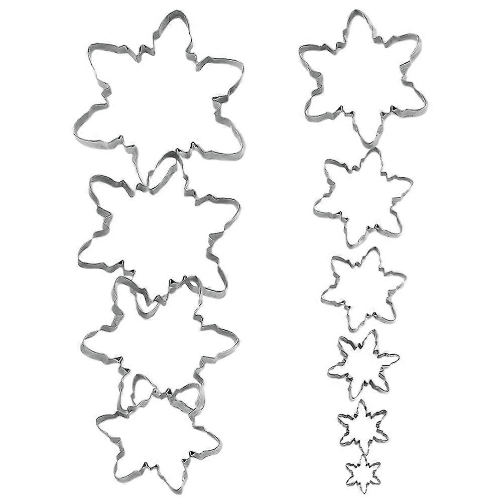 Metal Snowflake Cookies Set Diy Cookie Mold Biscuit Mold For Gatherings Families 1Set