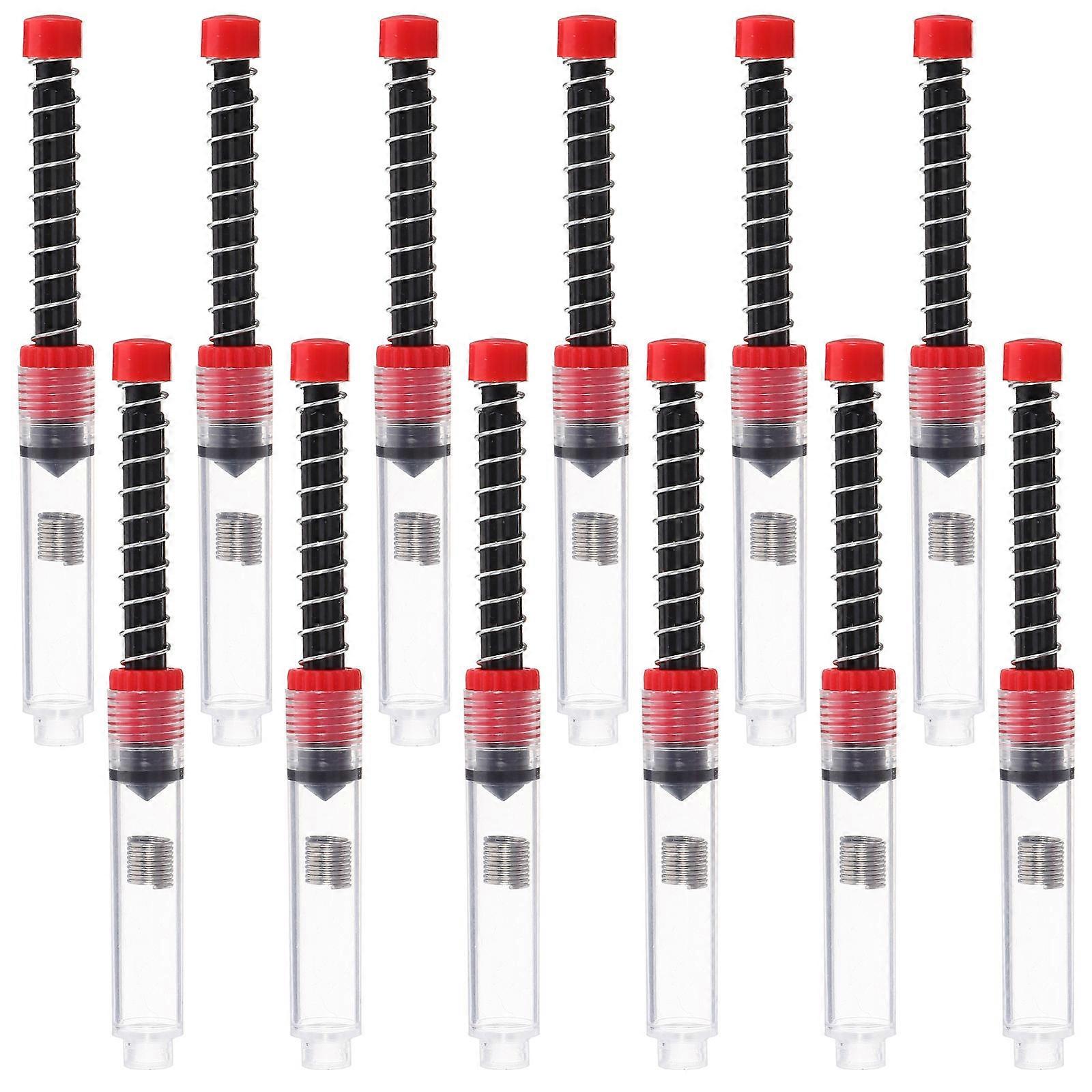 Pen Ink Spring Filler For Writing Fine Cylindrical Plastic Material Ink Refilling 12Pcs