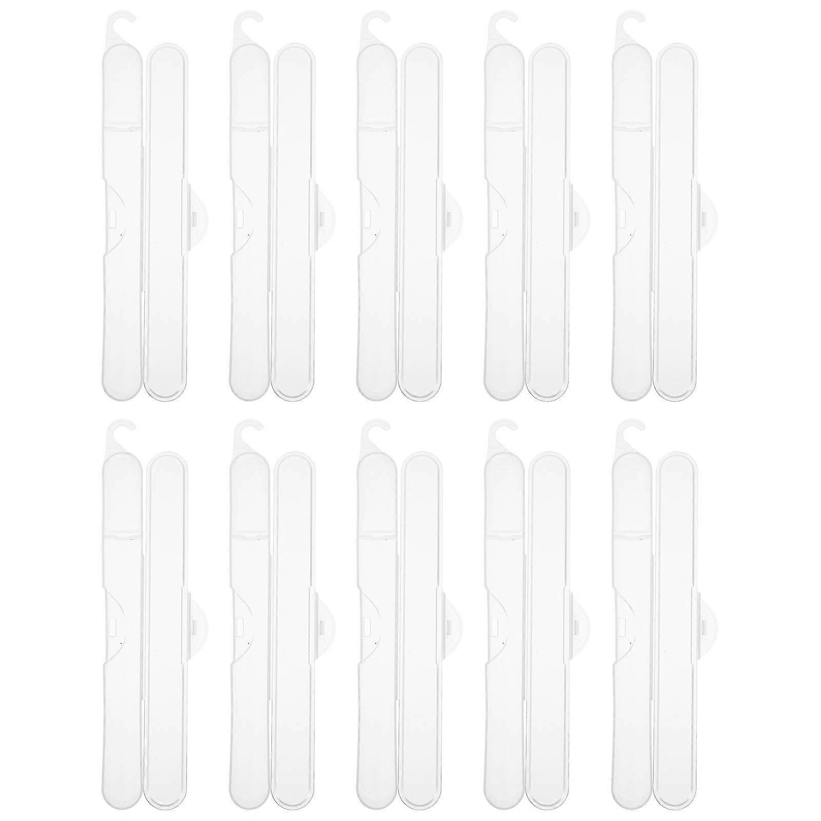 Compact Toothbrush Boxes Home Use Portable Sealing Waterproof Rectangular Shape 10Pcs