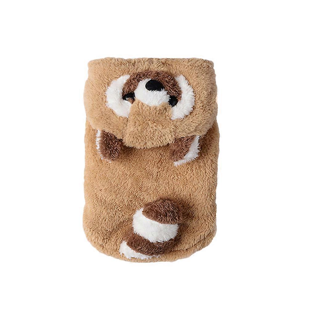 Pet Apparel Raccoon Shaped Fashion Coat Comfortable Dog Clothing Size 8 Light Brown Warmth 1Pack