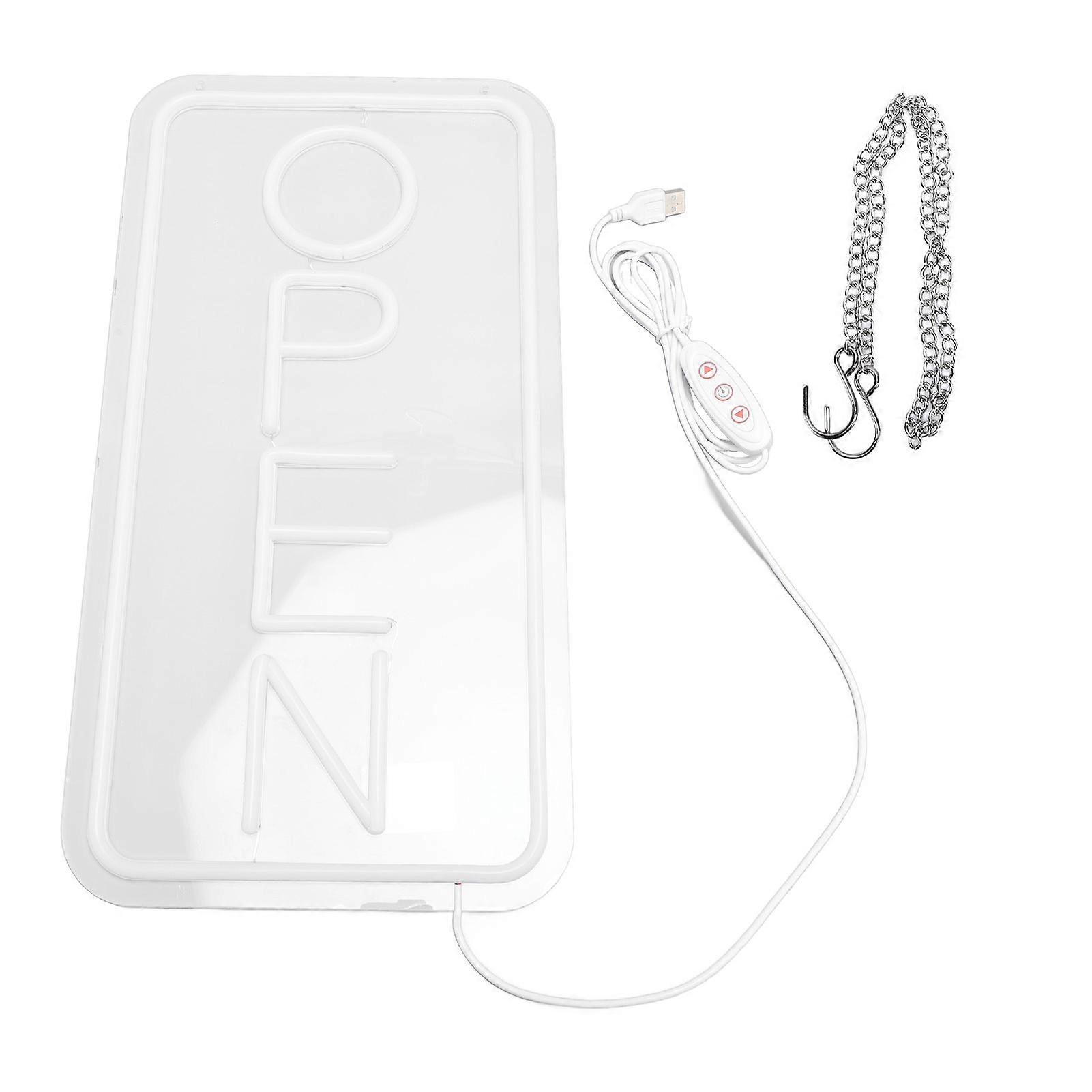 Enseigne lumineuse LED néon ouverte pour entreprise, alimentée par USB, réglable et lumineuse pour magasin, café, bar, salon, restaurant, club, hôtel