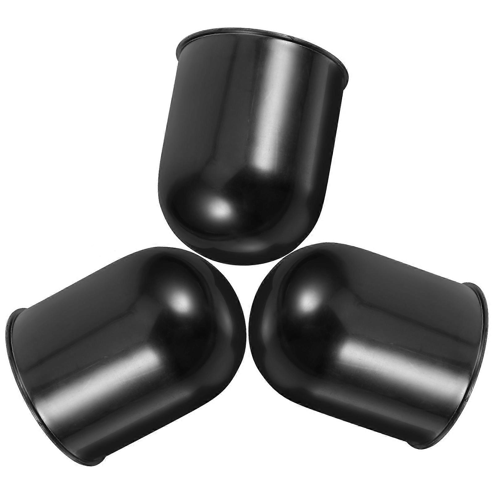 3pcs Black Plastic Cleaning Brush Holder for Home Use Compact Size and Practical Design