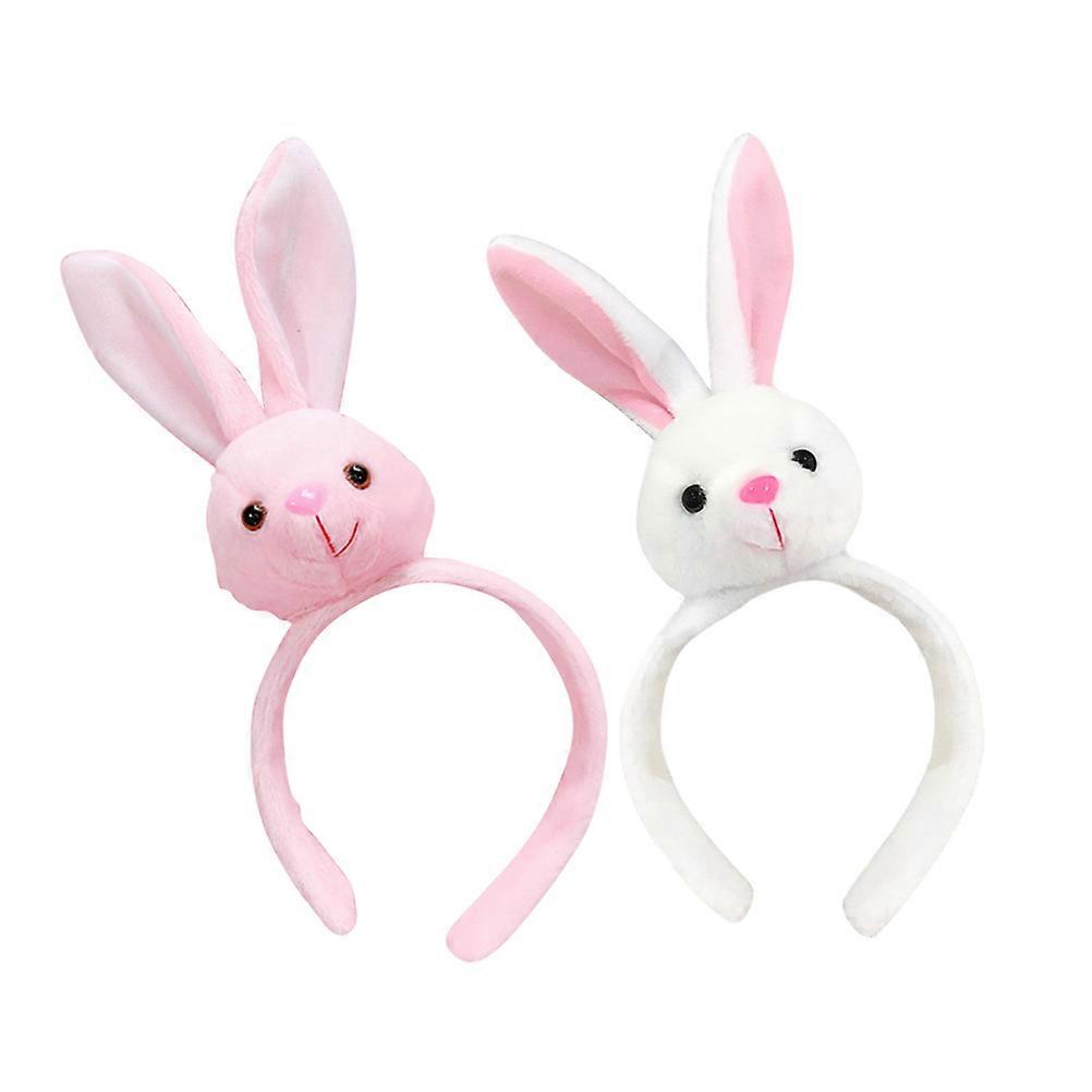 Easter Bunny Style Headwear Pink Color Medium Size Festive Atmosphere 2Pcs