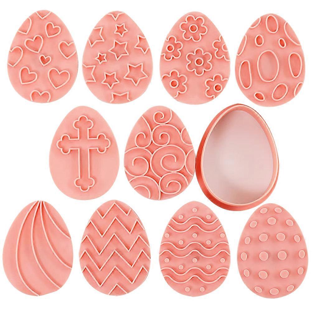 Easter Cookie Moulds Biscuit Mould Pink DIY Baking Tool 10Pcs