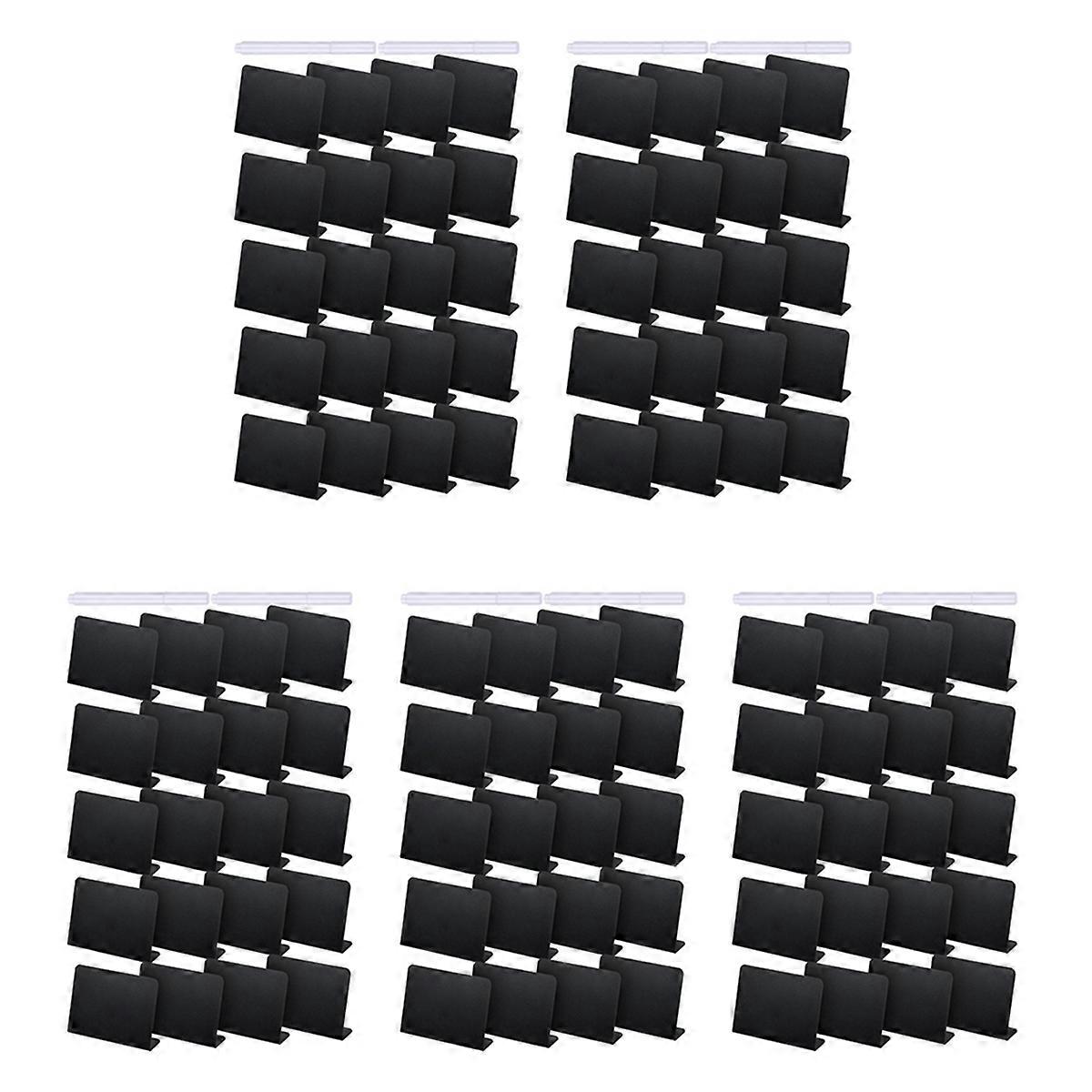 100Pcs 4x3 Inches Mini Chalkboard Table Tent Sign Chalkboard Buffet Tags Food Label for Party Tablet