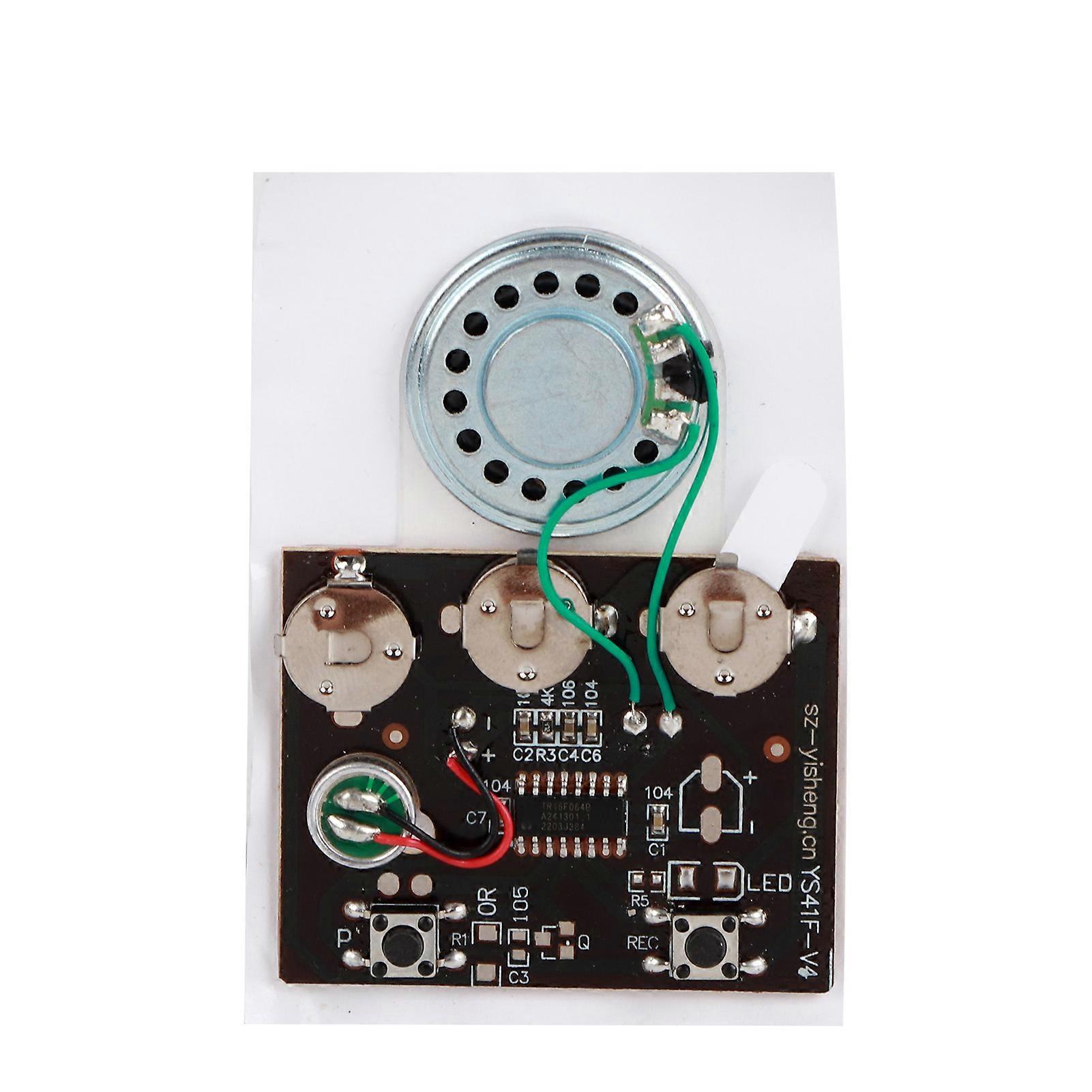 27-second recordable musical voice module, 0.5W chip with button battery, key control