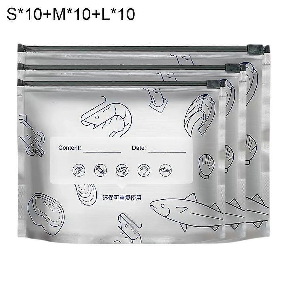 Aluminum Foil Antibacterial And Fresh-Keeping Frozens Zipper Self Sealing Bag