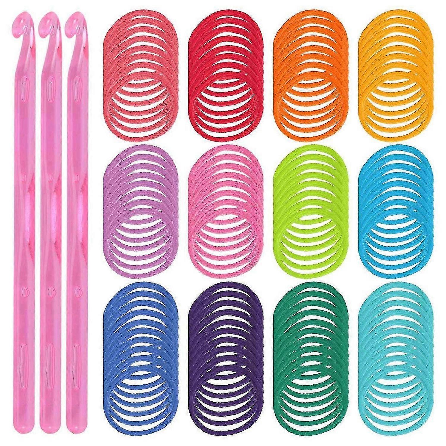 192 Pcs 7 Inches Potholder Loops Weaving Loom Loops Weaving Craft Loops with 12 Colors for DIY Craft