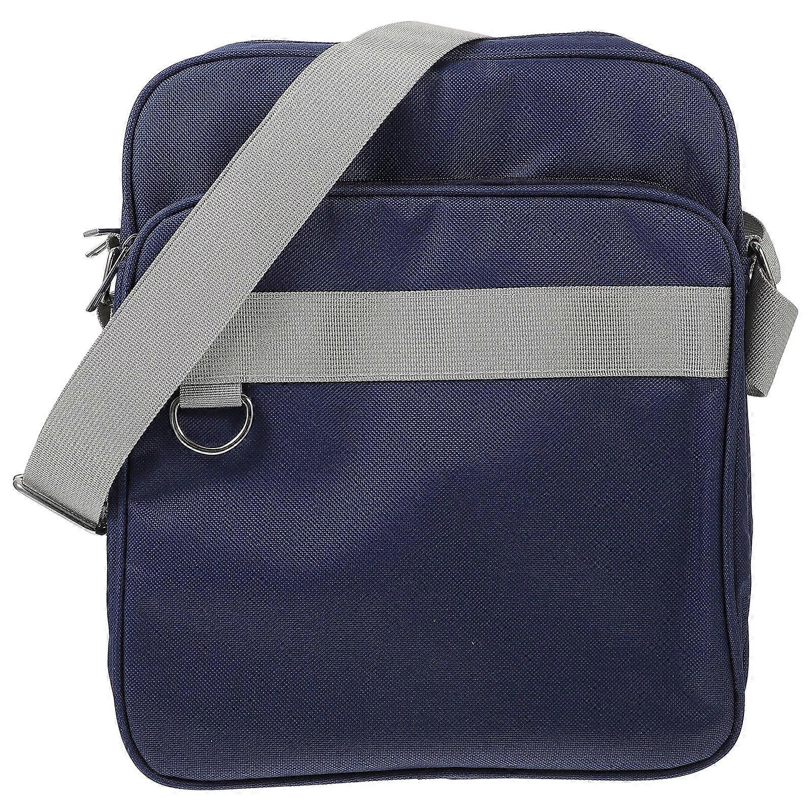 Shoulder Messenger Bag Large Capacity Fabric Stylish Cross Body Tote Daily Use For Students Blue 30X25CM High-capacity 1Pcs