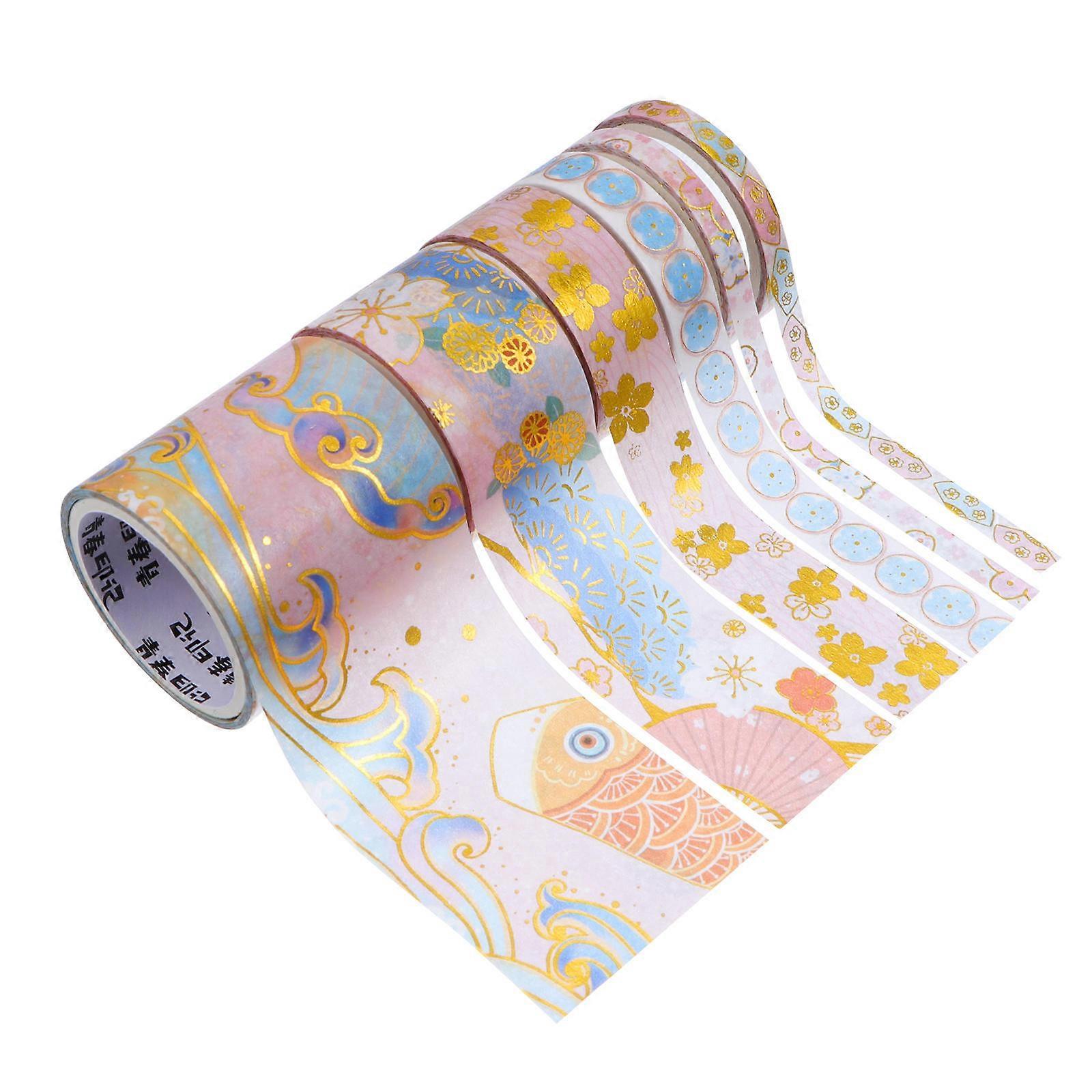 شريط ورقي مزخرف أشرطة ورقية ذهبية لون بسيط 200x4 سم 1 مجموعة