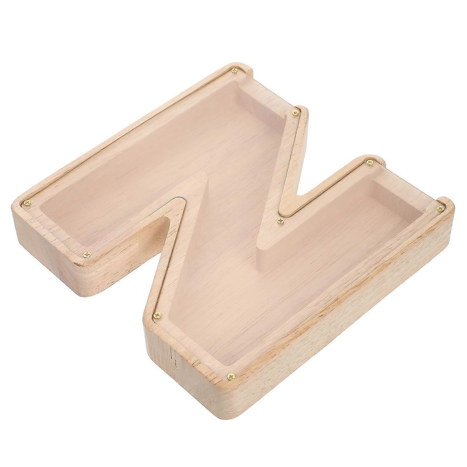 Decorative Coin Bank Letter Shaped Saving Pot Desktop Decoration Use 18.2x18CM 1Set