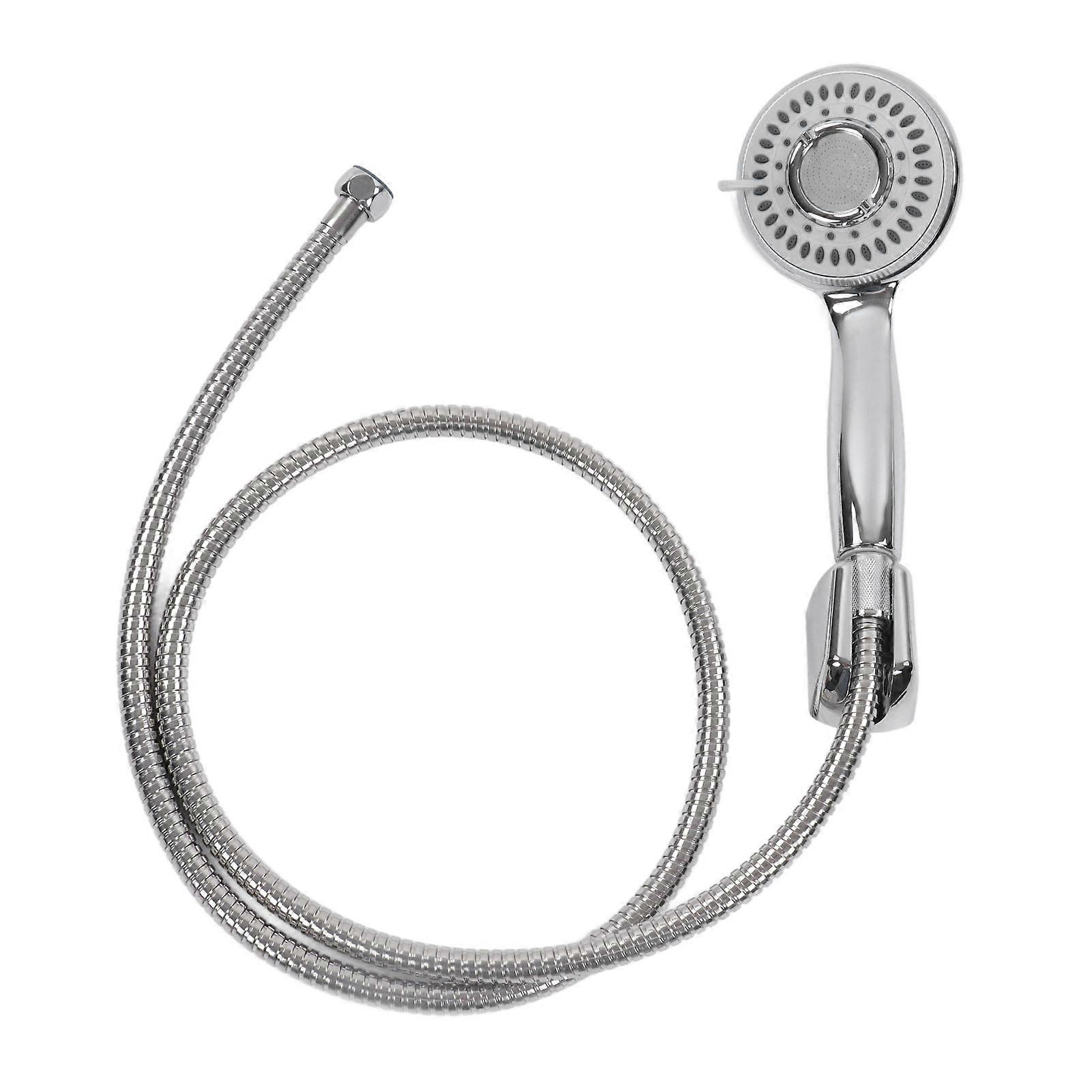 Handheld High Pressure Shower Head 4-Setting with 1.5m G1/2 Hose