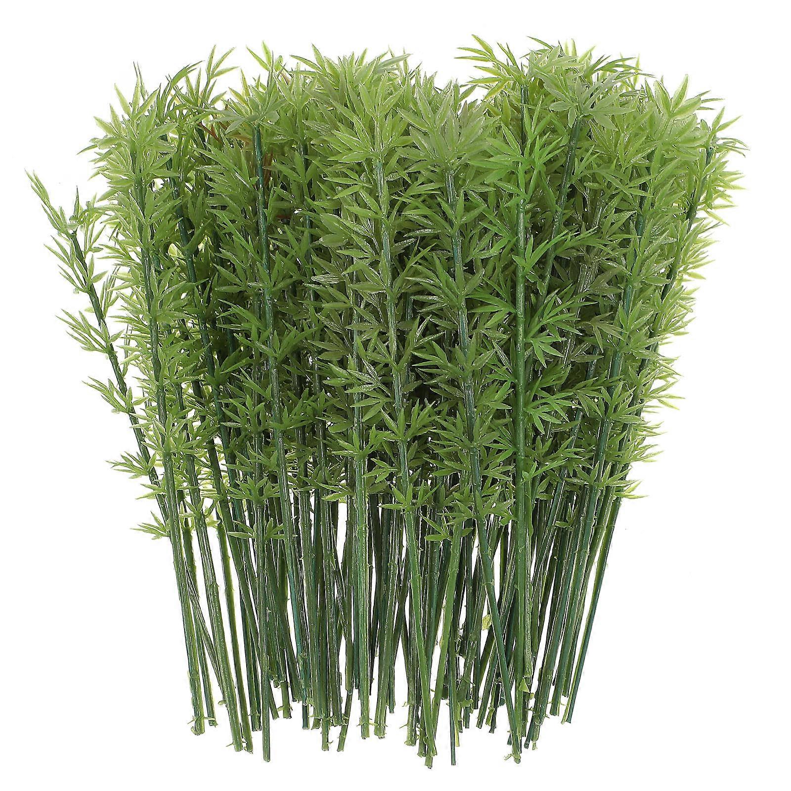 100pcs 1:75 Plastic Bamboo Trees Model Train Scenery Landscape Scale (Green)